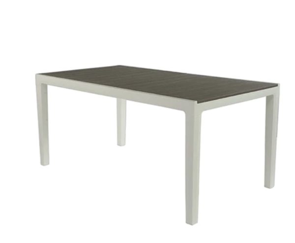 KETER HARMONY OUTDOOR TABLE WHITE / CAPPUCCINO (WITH WHITE LEGS)